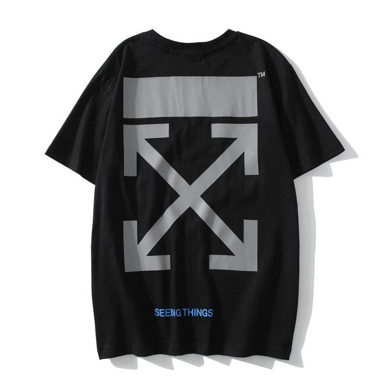 Off White T Shirt Off Ow Head Print Cotton Men'S Short Sleeve Casual Women'S Tshirt Owt