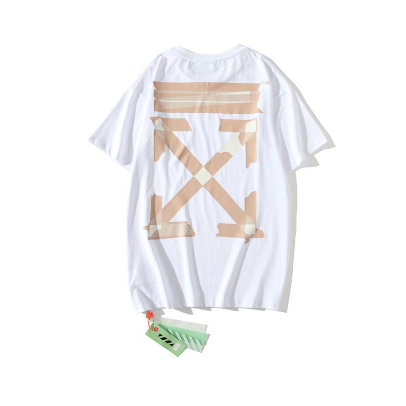 Off White T Shirt Summer Printed Men'S And Women'S Short Sleeve Tshirt Bottoming Shirt Owt