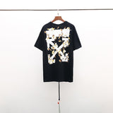 Off White T Shirt Printed Men'S And Women'S Short Sleeve Plus Size Casual Top Owt