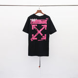 Off White T Shirt Graffiti Arrow Short Sleeve Tshirt Large Size Loose Men And Women Owt