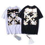 Off White T Shirt Printed Men'S And Women'S Short Sleeve Plus Size Casual Top Owt