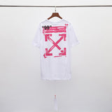 Off White T Shirt Graffiti Arrow Short Sleeve Tshirt Large Size Loose Men And Women Owt