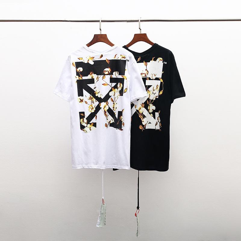 Off White T Shirt Printed Men'S And Women'S Short Sleeve Plus Size Casual Top Owt