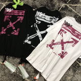 Off White T Shirt Graffiti Arrow Short Sleeve Tshirt Large Size Loose Men And Women Owt