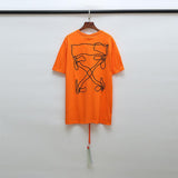 Off White T Shirt Ow Arrow Print Pure Cotton Loose Short Sleeve Owt