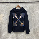Off White Pullover Hoodie Plus Size Casual Men'S Clothing Sweater Owt