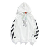 Off White Hoodie With Arrow Print Ow Hooded Sweater Men'S Hip Hop Loose Hoodie Sweater Plus Size Casual Men'S Clothing Owt