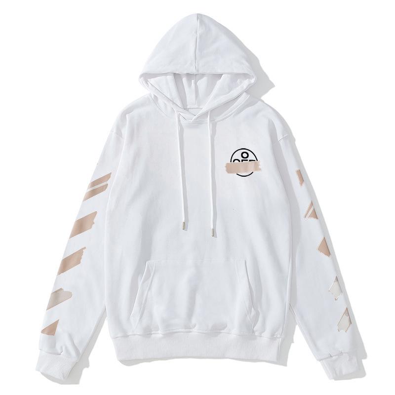 Off White Hoodie With Arrow Print Sweater Autumn Ow Arrow Print Sweater Pure Cotton Loose Men'S And Women'S Coats Owt