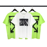 Off White T Shirt Ow Short Sleeve Tshirt Men'S Large Size Casual Owt