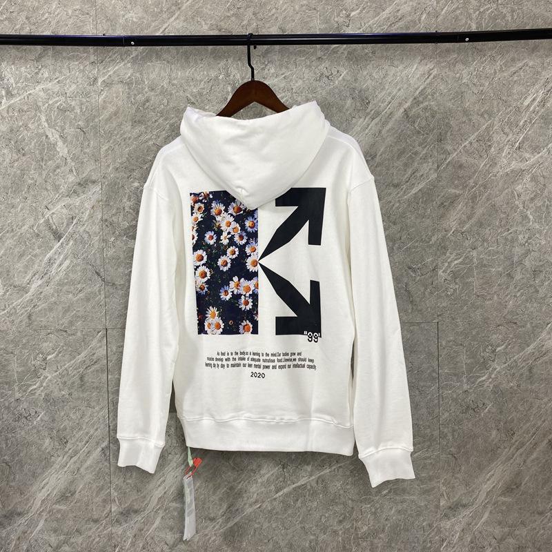 Off White Hoodie With Arrow Print Printed Hooded Male And Female Large Size Casual Sweatshirt Owt