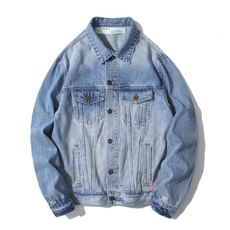 Off White Jacket Graffiti Denim Jacket Coat Casual Top Owt