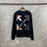 Off White Sweatshirt Ow Arrow Men'S And Women'S Pullover Sweater Owt