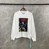 Off White Sweatshirt Ow Arrow Men'S And Women'S Pullover Sweater Owt