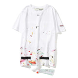 Off White T Shirt Arrow Short Sleeve Tshirt Casual Plus Size Men'S Clothing Owt