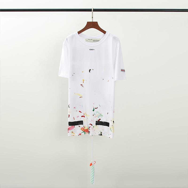 Off White T Shirt Arrow Short Sleeve Tshirt Casual Plus Size Men'S Clothing Owt