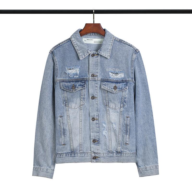 Off White Jacket Autumn Ow Denim Jacket Coat Owt