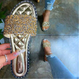 Women Open Toe Sandals Flats Summer Beach Sexy Breathable One-Line Sandals for Women
