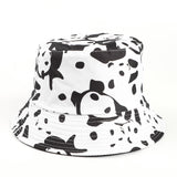 Bucket Hat Fishing Cap Cotton Print Fisherman Hat Casual Milk Sunscreen Sun-Proof Basin Hat