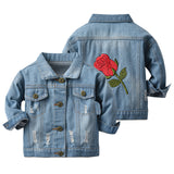Children Jean Jackets Spring Leisure Cardigan Hooded Denim Jacket