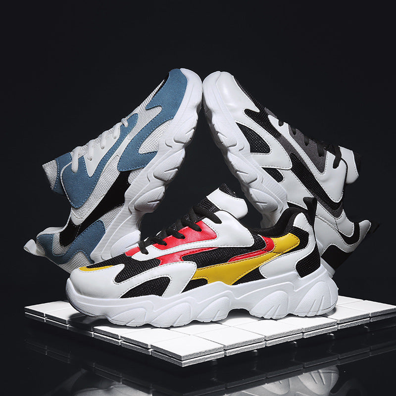 Men Sneakers Men Walking Shoes for Jogging Breathable Lightweight Shoes Sports Trendy Men's Shoes Color Blocking Fashion