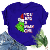 Men and Women Grinch Shirt Christmas Grinch Pattern T-shirt