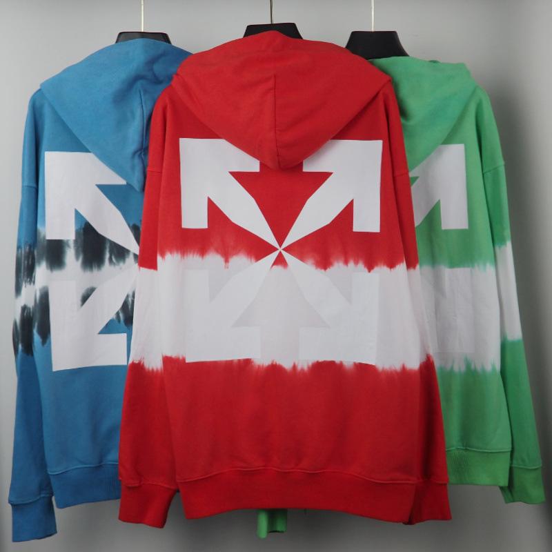 Off White Hoodie With Arrow Print Autumn And Winter Hoodie Men'S And Women'S Casual Street Sweater Owt