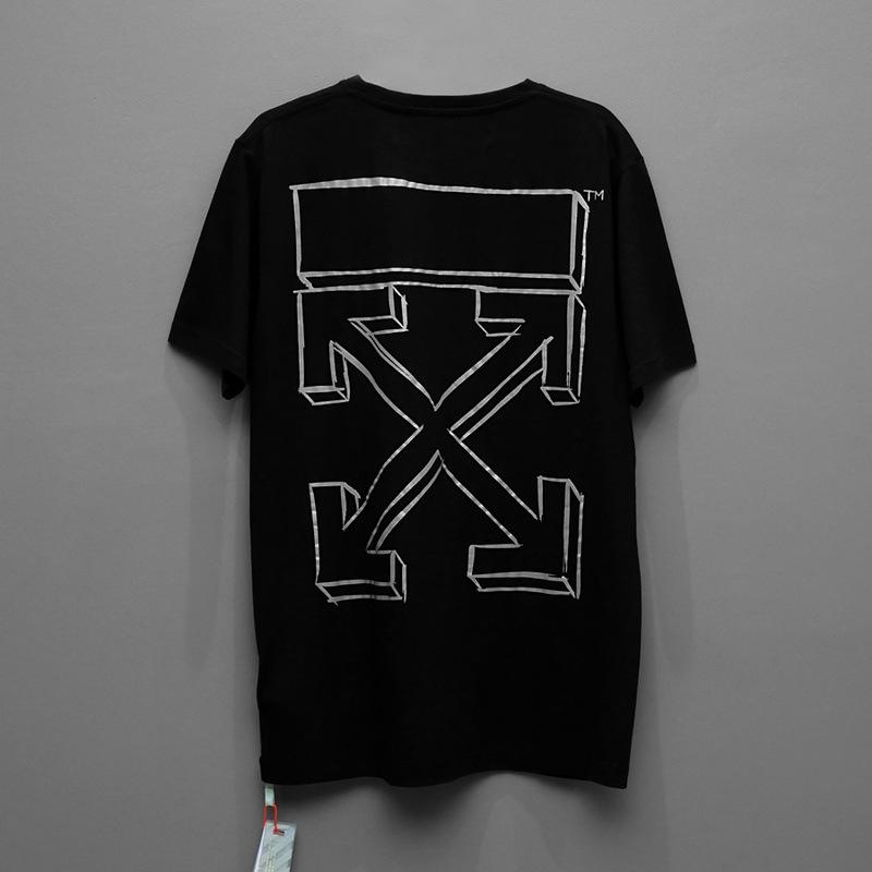 Off White T Shirt Reflective 3d Printed Arrow Male And Female Large Size Short Sleeve Tshirt Owt