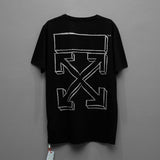 Off White T Shirt Reflective 3d Printed Arrow Male And Female Large Size Short Sleeve Tshirt Owt