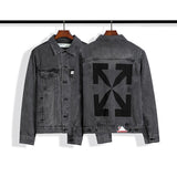 Off White Jacket Autumn Letter Arrow Denim Jacket Coat Men And Women Owt