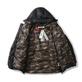 Off White Winter Coat Printed Men'S Winter Warm Thickened Cottonpadded Jacket Casual Able Owt