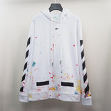 Off White Hoodie With Arrow Print Autumn And Winter Ow Arrow Pullover Hoodie Sweater Coat Top Casual Able Owt