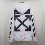 Off White Hoodie With Arrow Print Autumn And Winter Ow Arrow Pullover Hoodie Sweater Coat Top Casual Able Owt