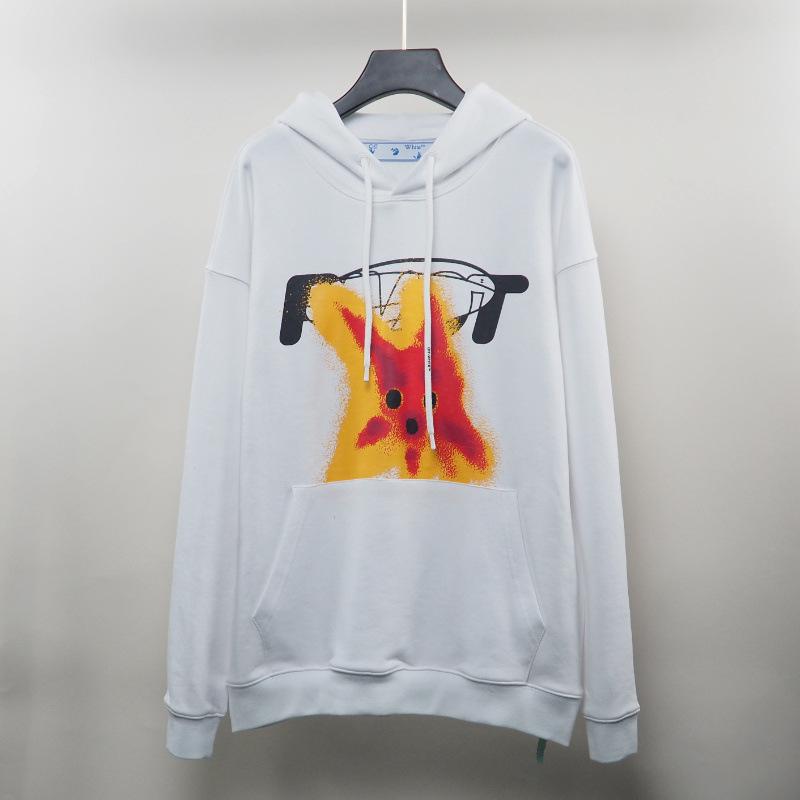 Off White Hoodie With Arrow Print Autumn And Winter Arrow Printed Hoodie Men'S And Women'S Same Hoodie Men'S Clothing Owt