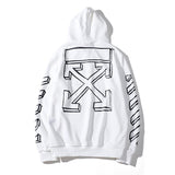 Off White Hoodie With Arrow Print Printed Ow Coat Hooded Sweater Owt