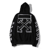 Off White Hoodie With Arrow Print Printed Ow Coat Hooded Sweater Owt