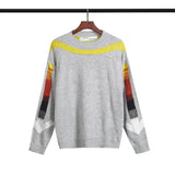 Off White Sweater Men'S And Women'S Autumn And Winter Warm Large Size Casual Coat Top Knitted Sweater Owt