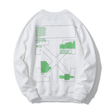 Off White Sweatshirt Letter Print Pullover Round Neck Sweater Owt