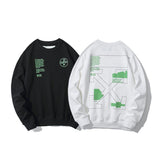 Off White Sweatshirt Letter Print Pullover Round Neck Sweater Owt
