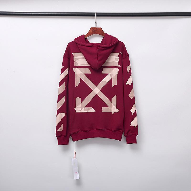 Off White Hoodie With Arrow Print Arrow Printed Hoodie Street Hoodie Owt