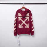 Off White Hoodie With Arrow Print Arrow Printed Hoodie Street Hoodie Owt