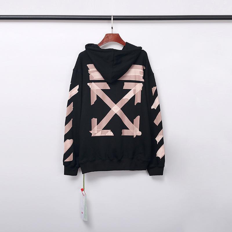 Off White Hoodie With Arrow Print Arrow Printed Hoodie Street Hoodie Owt