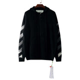 Off White Hoodie With Arrow Print Men'S And Women'S Sweaters Head Sweater Hooded Zipper Sweater Coat Owt