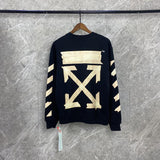Off White Printed Crew Neck Pullover Sweatshirt Men Owt