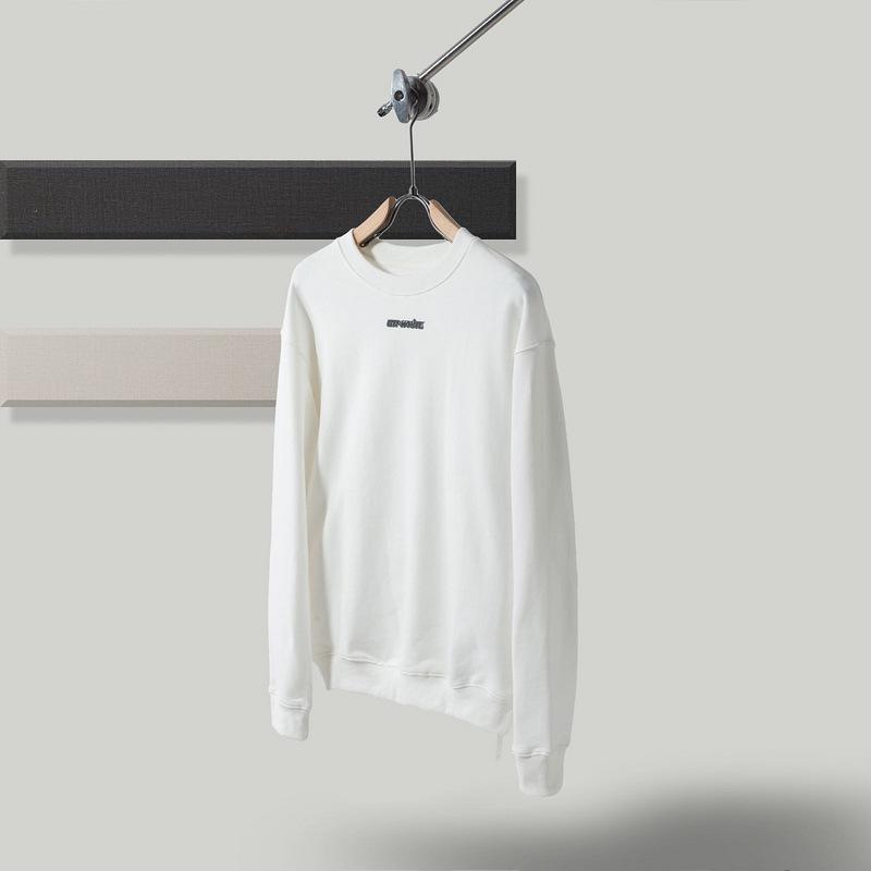 Off White Pullover Sweatshirts Autumn And Winter Arrow Print Round Neck Long Sleeve Sweater Owt