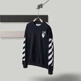Off White Pullover Sweatshirts Autumn And Winter Round Neck Pullover Sweater Base Shirt Owt