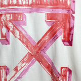Off White Autumn And Winter Men'S Large Size Bar Arrow Print Crew Neck Pullover Sweatshirt Owt