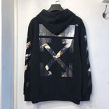 Off White Hoodie With Arrow Print Spring And Autumn Arrow Print Ow Pullover Hoodie Sweater Owt