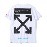 Off White T Shirt Summer Menswear Arrow Print Ow Short Sleeve Tshirt Owt