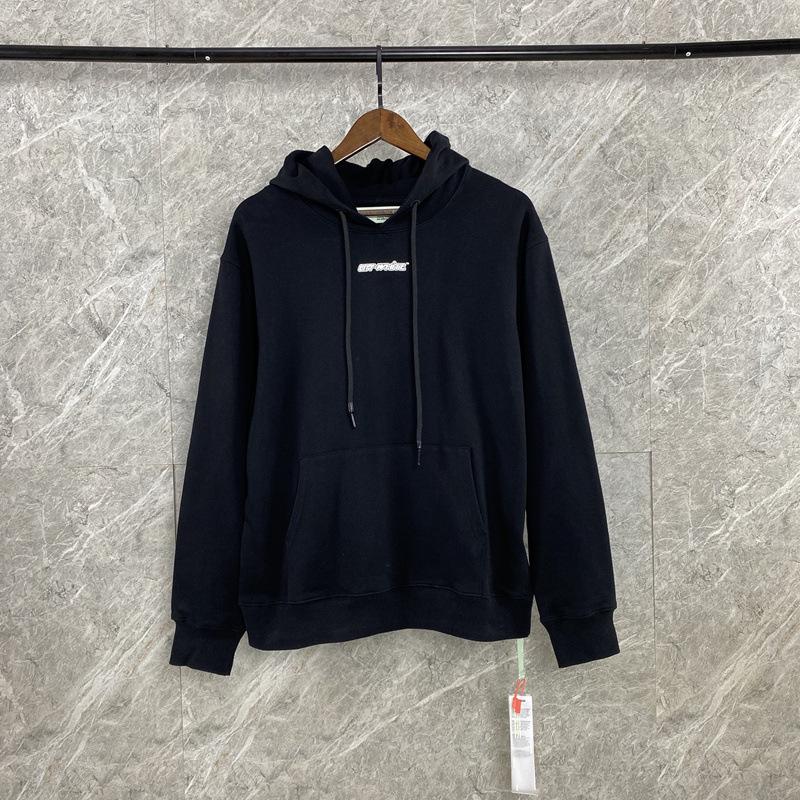 Off White Hoodie With Arrow Print Autumn And Winter Men'S Clothing Print Men'S And Women'S Hoodie Hoodie Owt