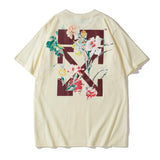 Off White T Shirt Summer Arrow Print Men'S And Women'S Casual Short Sleeve Tshirt Owt